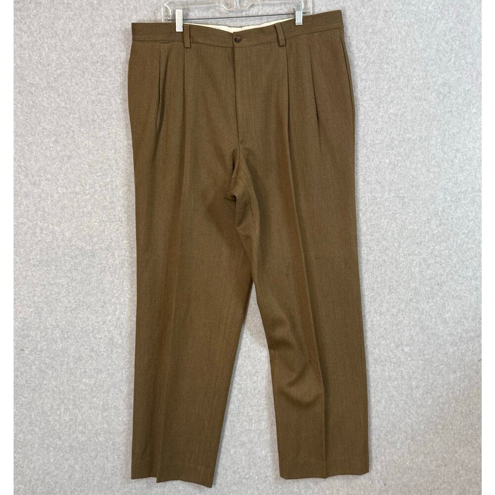Banana Republic Pleated Wool Pants Size 40L Elevated Business Old Money Luxury